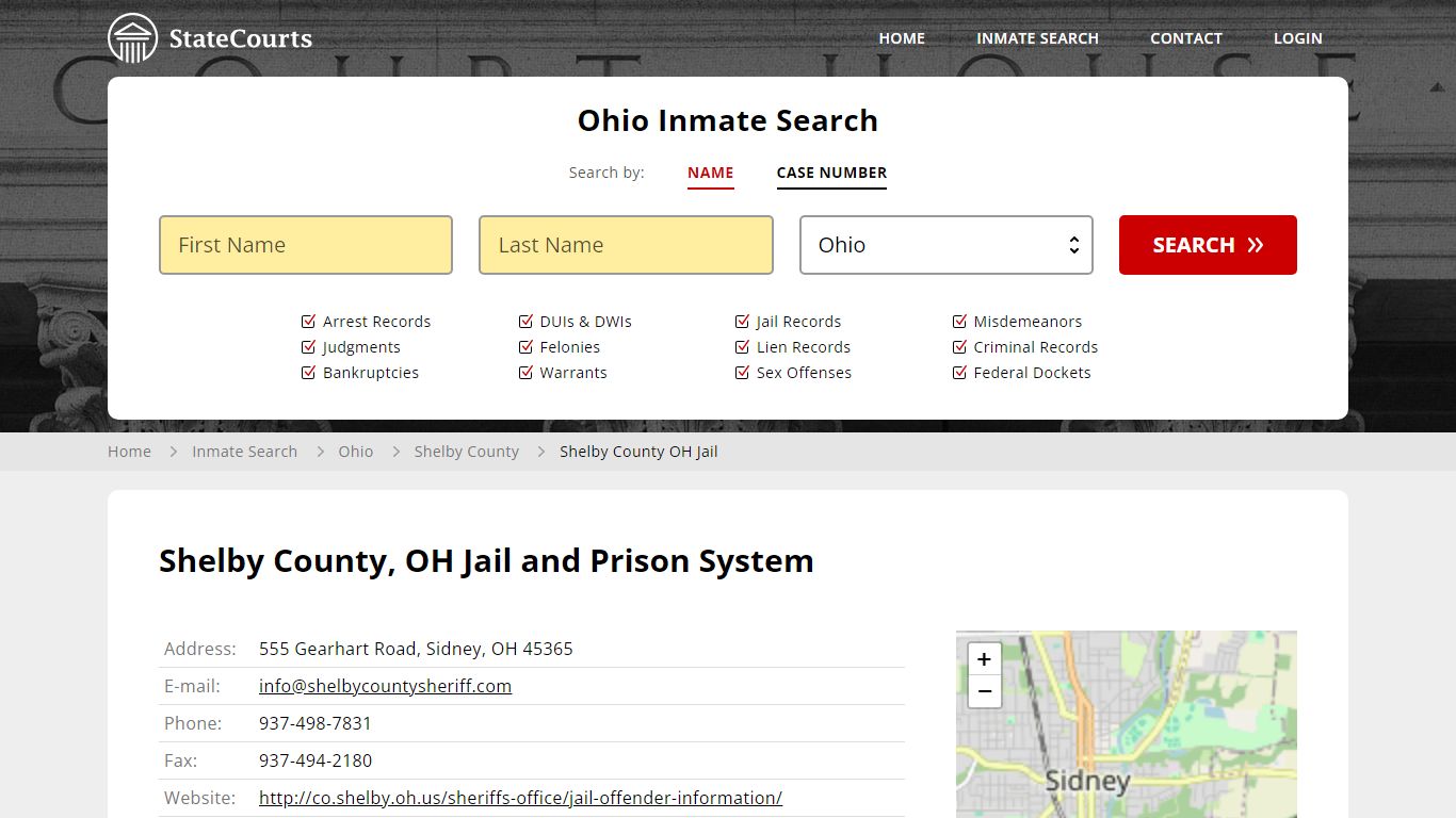Shelby County OH Jail Inmate Records Search, Ohio - StateCourts